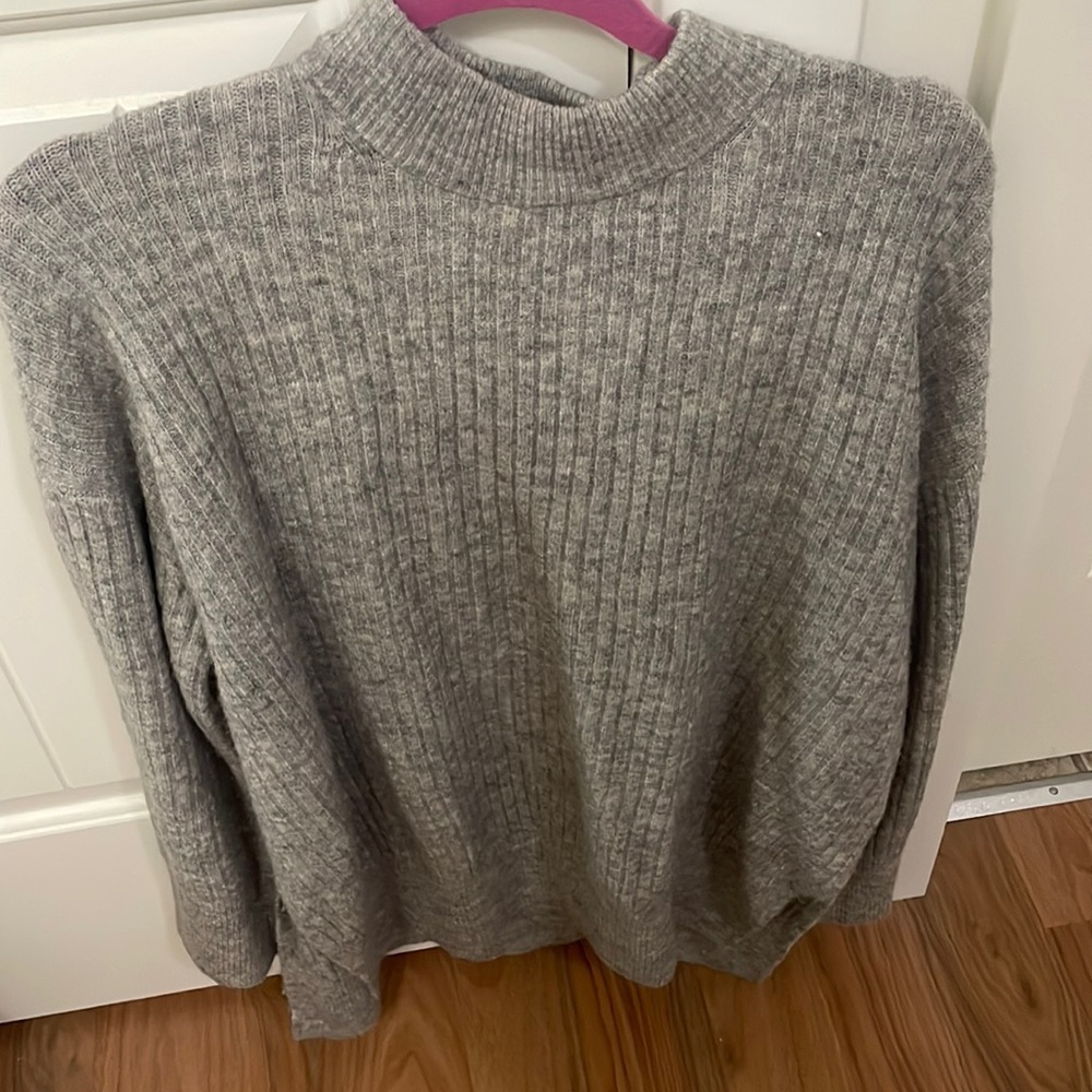 Grey mock neck sweater H&M